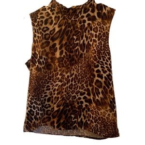 Cheetah print crop top.